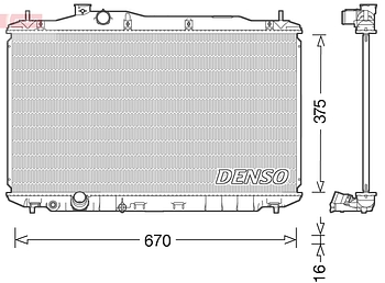 Радиатор охлаждения DENSO DRM40040