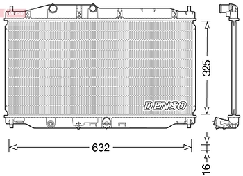 Радиатор охлаждения DENSO DRM40043