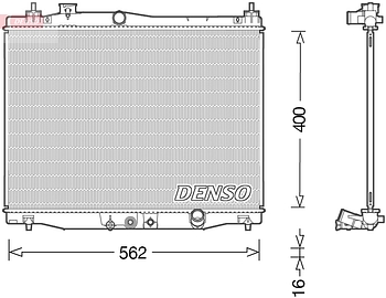 Радиатор охлаждения DENSO DRM40046