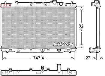 Радиатор охлаждения DENSO DRM40052