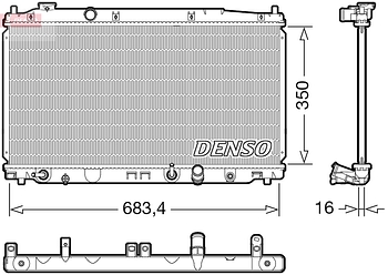 Радиатор охлаждения DENSO DRM40053
