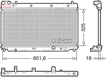 Радиатор охлаждения DENSO DRM40055