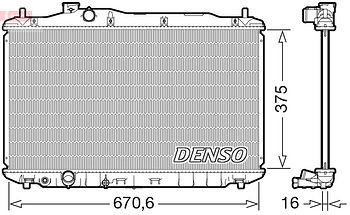 Радиатор охлаждения DENSO DRM40105