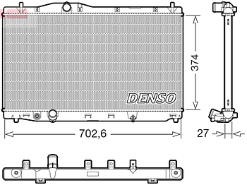 Радиатор охлаждения DENSO DRM40108