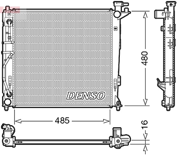 Радиатор охлаждения DENSO DRM41007