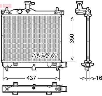 Радиатор охлаждения DENSO DRM41009