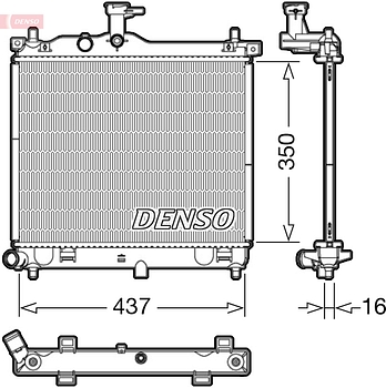 Радиатор охлаждения DENSO DRM41012