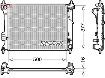 Радиатор охлаждения DENSO DRM41013