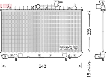 Радиатор охлаждения DENSO DRM41014