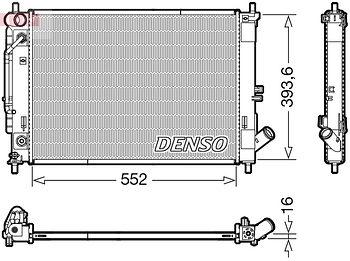 Радиатор охлаждения DENSO DRM41016