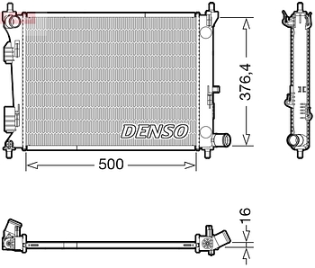 Радиатор охлаждения DENSO DRM41017