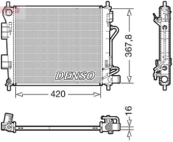 Радиатор охлаждения DENSO DRM41018