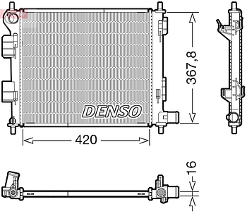 Радиатор охлаждения DENSO DRM41022