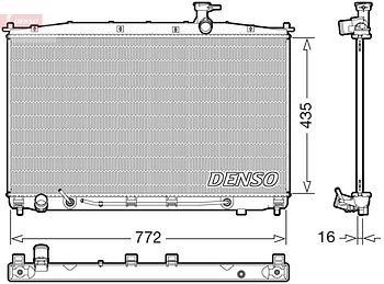 Радиатор охлаждения DENSO DRM41024