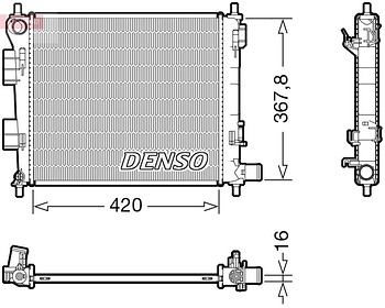 Радиатор охлаждения DENSO DRM41025
