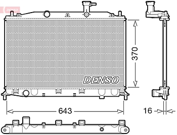 Радиатор охлаждения DENSO DRM41026