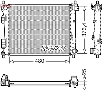Радиатор охлаждения DENSO DRM41037