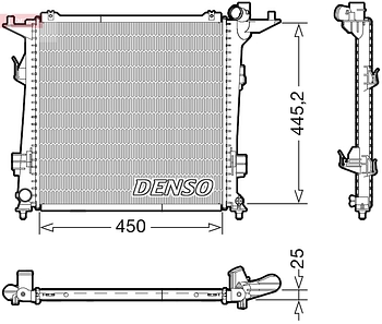 Радиатор охлаждения DENSO DRM43006