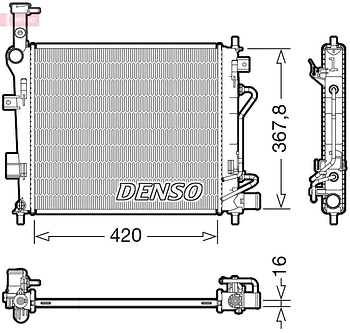 Радиатор охлаждения DENSO DRM43007