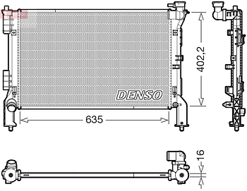 Радиатор охлаждения DENSO DRM43012
