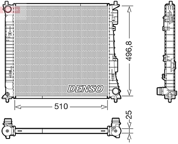 Радиатор охлаждения DENSO DRM43017