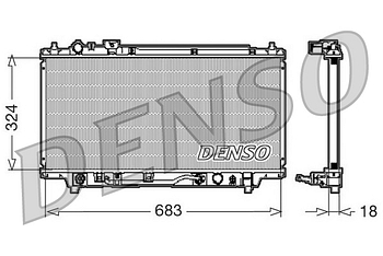 Радиатор охлаждения DENSO DRM44001