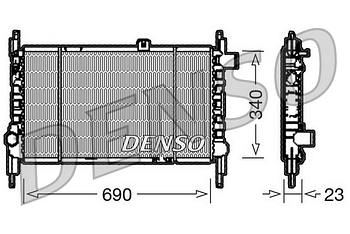 Радиатор охлаждения DENSO DRM44003