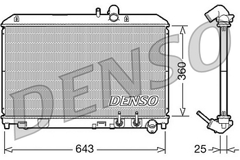 Радиатор охлаждения DENSO DRM44012