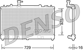 Радиатор охлаждения DENSO DRM44028