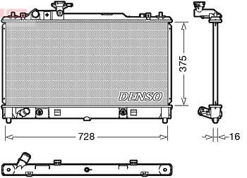 Радиатор охлаждения DENSO DRM44029