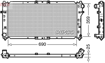 Радиатор охлаждения DENSO DRM44030