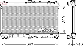 Радиатор охлаждения DENSO DRM44031