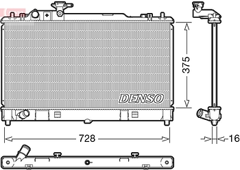 Радиатор охлаждения DENSO DRM44033
