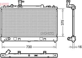 Радиатор охлаждения DENSO DRM44037