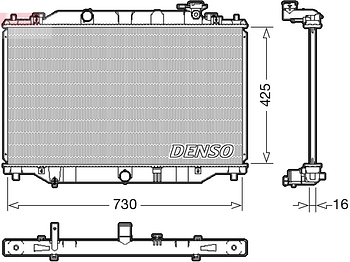 Радиатор охлаждения DENSO DRM44039