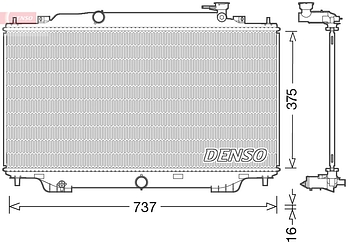 Радиатор охлаждения DENSO DRM44042