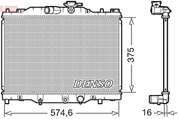 Радиатор охлаждения DENSO DRM44043