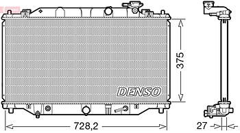 Радиатор охлаждения DENSO DRM44044