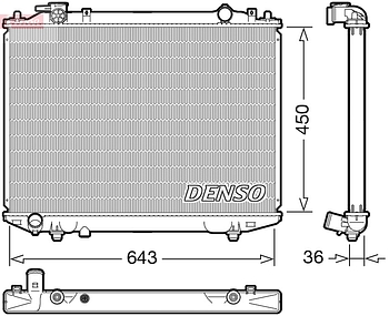 Радиатор охлаждения DENSO DRM44047
