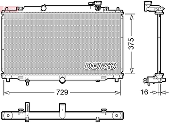 Радиатор охлаждения DENSO DRM44048