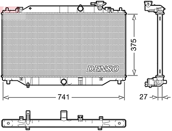 Радиатор охлаждения DENSO DRM44049