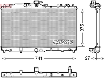 Радиатор охлаждения DENSO DRM44050