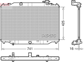 Радиатор охлаждения DENSO DRM44053