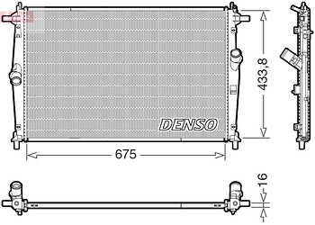 Радиатор охлаждения DENSO DRM44054