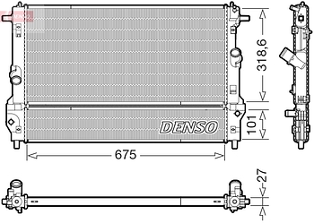 Радиатор охлаждения DENSO DRM44055