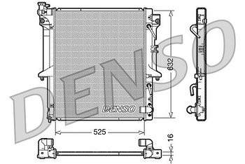 Радиатор охлаждения DENSO DRM45018