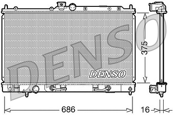 Радиатор охлаждения DENSO DRM45024