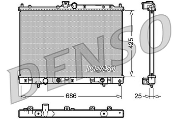 Радиатор охлаждения DENSO DRM45030