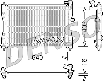 Радиатор охлаждения DENSO DRM45033
