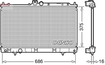 Радиатор охлаждения DENSO DRM45036